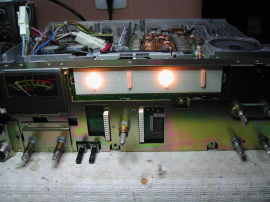 Ремонт трансивера Icom ic-736, не работает пред. усилитель, неравномерная подсветка, общая профилактика.
