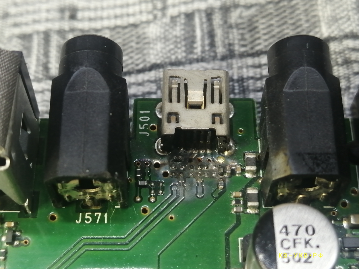 Icom IC-7100, нет выходной мощности, после грозы не работает  USB порт
